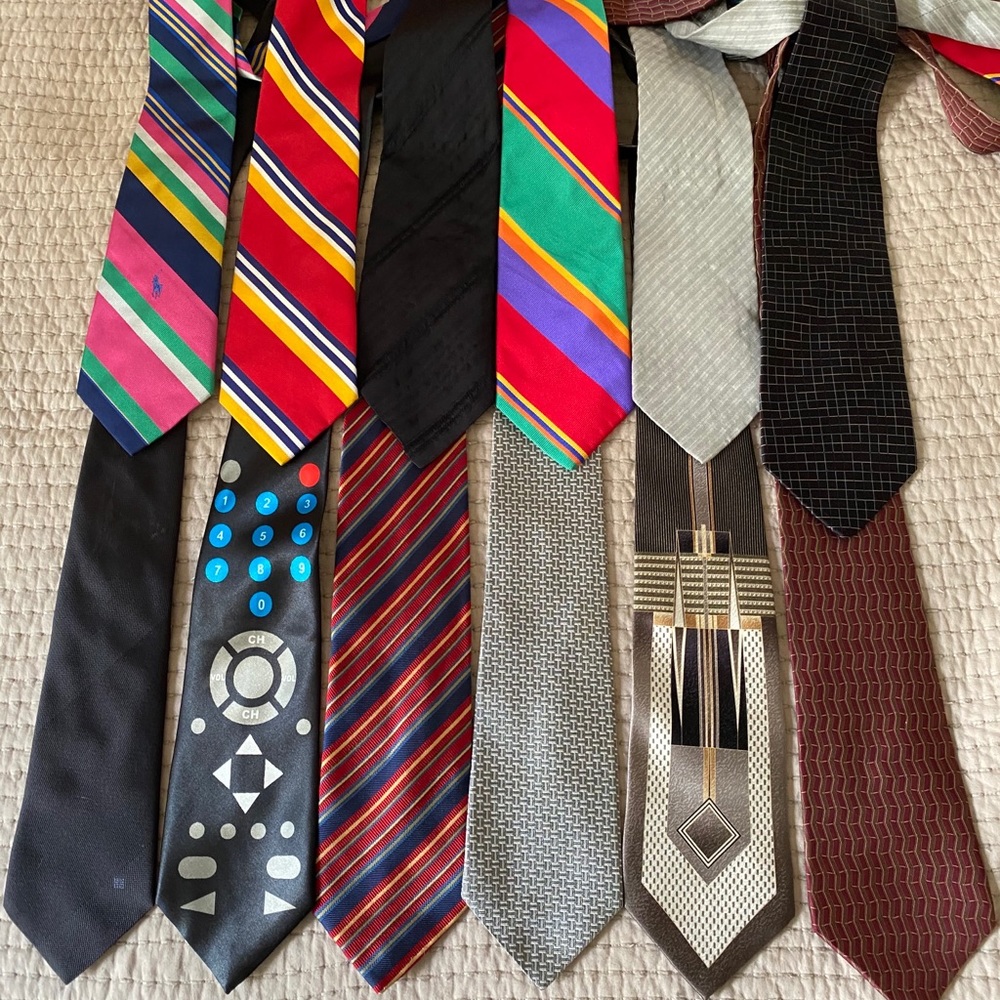 Bundle of 10 ties, Polo, Gucci, DKNy, Ralph Lauren